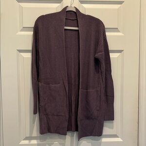 Lululemon Purple Open Front Cardigan 8